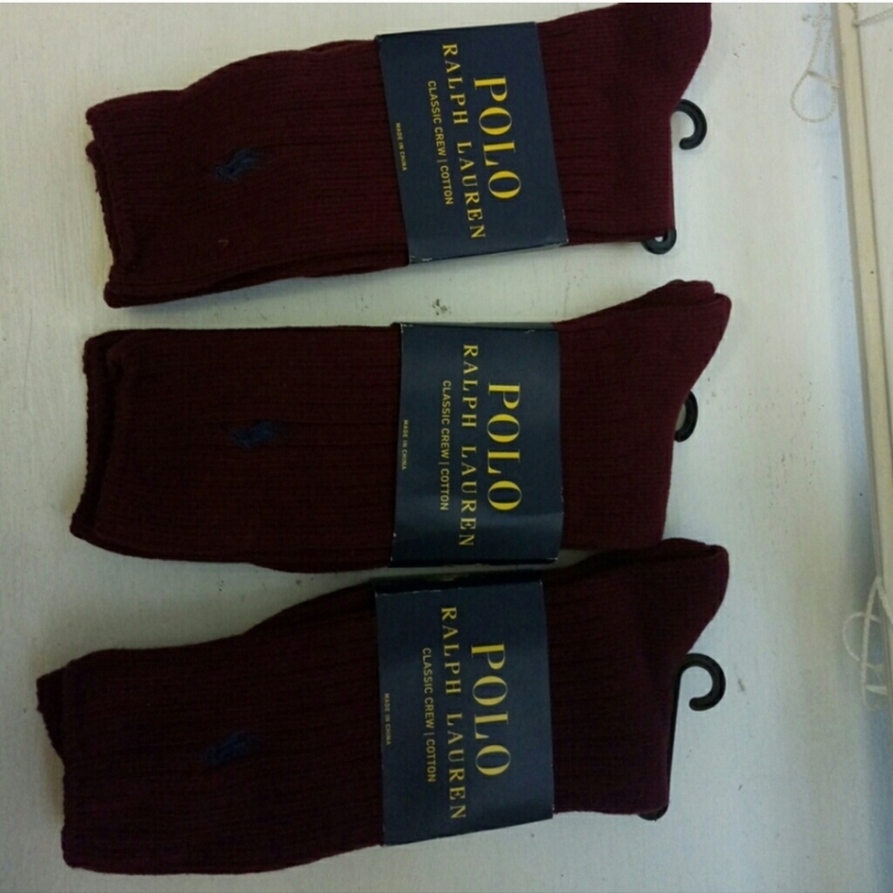 Polo by Ralph Lauren Men's Burgundy Socks